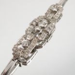 An art deco platinum and diamond set bracelet,