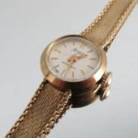 Accurist, a lady's 9 carat gold mechanical bracelet watch,