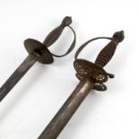 Two Antique rapier swords, possibly Flemish,