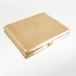 A 9 carat gold cigarette case, London 1875,