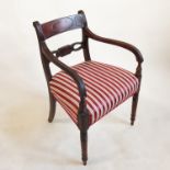 A Regency mahogany armchair,