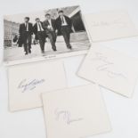 An early set of the Beatles autographs, signed in blue ball point, 'John Lennon', 'George Harrison,