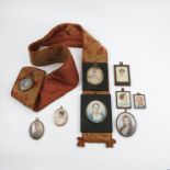 A collection of 20th century portrait miniatures,