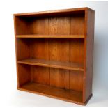 A set of three close boarded shelves, width 32ins, depth 33.5ins, height 9.