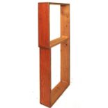 A wardrobe unit break front plinth base, width 57.5ins, max depth 22.