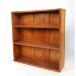 A set of three close boarded shelves, width 32.75ins, depth 32.5ins, height 8.