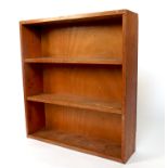 A set of three close boarded shelves, width 28.25ins, depth 31ins, height 7.