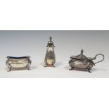 Silver Plated Three Part Cruet Set