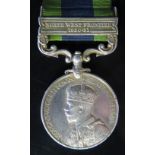 A George V India Medal with North West Frontier 1930-31 Bar _ 1060195 GNR. H.B.C. SPALL. R.A.