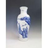 A Fine Chinese Porcelain Blue and White Vase decorated with figures and fishermen in a continuous