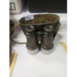 A Pair of Boer War / WWI Binoculars in case