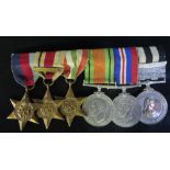 A George VI Six Medal Group: War, Defence, 39-45, Italy and Africa with 1st Army Bar and St. Johns