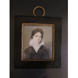 A Nineteenth Century Miniature of a Lady, framed