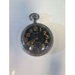 A Waltham WWII Military Pocket Watch, nine jewel movement 31694902, case 5301411, outside of case