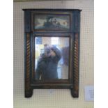 An Eighteenth Century Decorative Wall Mirror with painted scene above