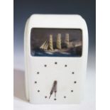 A Vitascope Electric Automaton Clock with back-lit rocking ship, needs attention