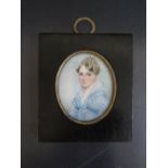 A Nineteenth Century Miniature of a Lady, framed