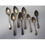 Five 19th Century Desert Spoons and three teaspoons, 261g