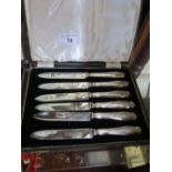 Cased Set of Silver Handled Tea Knives