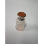 A George V Masonic Silver Topped Cut Glass Scent Bottle, the enamelled top marked 'Concorde Lodge