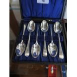 Cased Set of Silver Tea Spoons