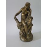 Andre Joseph Allar (1845-1926), Femme au Coquillage bronze, 25.5 cm, signed, Susse Fres Editeurs,