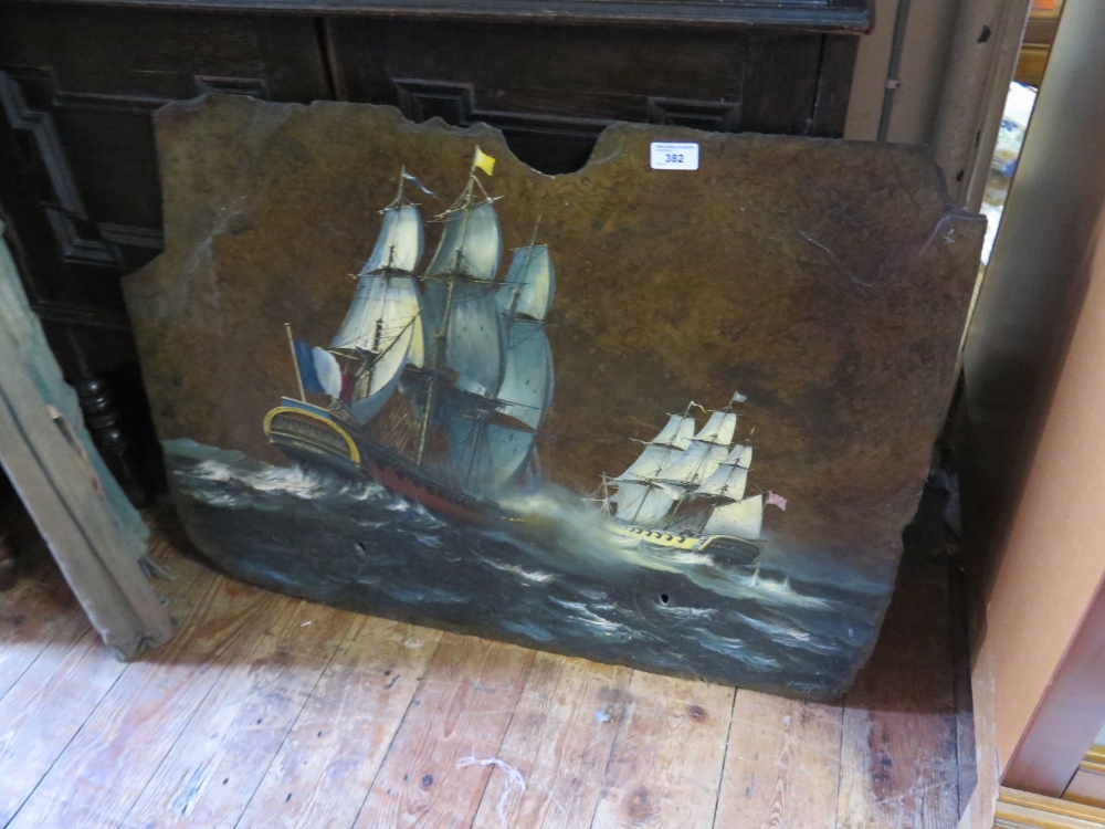 J. Whitehand Marine Painting on slate