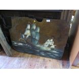J. Whitehand Marine Painting on slate