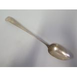 A George V Silver Basting Spoon, London 1801, Samuel Godbhere, Ed. Wigan & J. Bult, 110 g, 30 cm