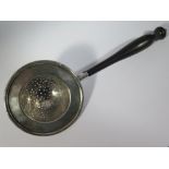 A George II Style Silver Lemon or Punch Strainer marked 1759, with American sterling marks