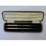 Of Oxford University Rowing Interest _ A Pair of George V Silver Cased Miniature Presentation Oars