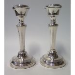 A Pair of Elizabeth II Silver Candlesticks, Birmingham 1969, Sanders & Mackenzie, 18.5 cm