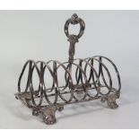 A William IV Silver Six Slot Toast Rack, Sheffield 1936, Henry Wilkinson & Co., 16.5cm long