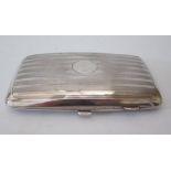 A George V Silver Cigar Case, Birmingham 1914, A.J. Zimmerman Ltd., 181 g, 15 x 9 cm