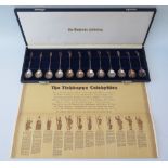 The Tichborne Celebrities _ A Cased Set of Twelve Sterling Silver Collectors Spoons with