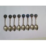 Two British Trial & Rally Association Silver and Enamel Spoons and six EPNS