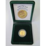 A 1980 Gold Proof Sovereign