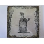 A Liverpool Delft Printed Theatrical Tile, 'Mrs. Wrighton in the character of Peggy', circa 1777-80.