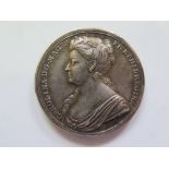 A 1727 Queen Caroline Coronation Silver Medallion