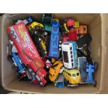 A Selection of Die Cast Toy Vehicles including Matchbox and Corgi and other plastic vehicles