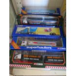 Five Corgi Superhaulers and other of Die Cast Toy Articulated Lorries