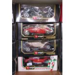 Four Burago 1:18 Boxed Die Cast Toy Cars