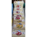 Eight Corgi Die Cast Model Toy Fire Engines, boxed