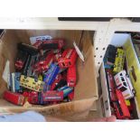 A Selection of Die Cast Toy Buses including Matchbox and Lledo (two boxes), playworn