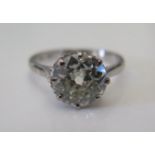 An 18ct White Gold Diamond Solitaire Engagement Ring, diamond c. 3 ct., size L, 2.8 g