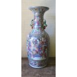 A Large Nineteenth Century Chinese Cantonese Floor Vase, 90 cm. Extensive damage and restoration