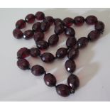 A Faceted Red Resin Necklace, 125 g