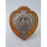 A Silver Mounted Oak Easel Back Presentation Shield: Replica of The South Western Centre Team Shield