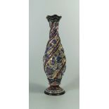 A Persian Enamel on Silver Vase, 19 cm