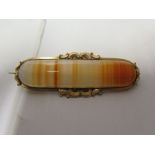 Nineteenth Century Banded Agate Brooch